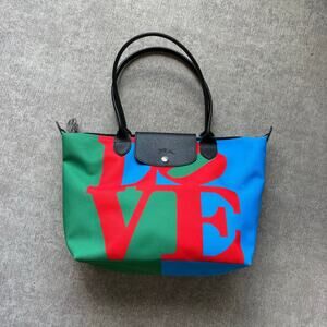 NWOT Longchamp Robert Indiana Medium Le Pliage Tote